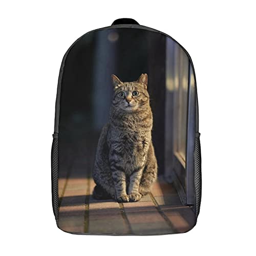 Sac à dos scolaire chat 17 pouces pour enfants et adolescents