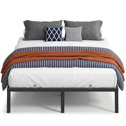 VASAGLE Queen Metal Bed Frame 14 Inches Tall, 1100 lb Weight Capacity, No Box Spring Needed, with Under-Bed Storage, Easy Setup, Heavy-Duty Platform B