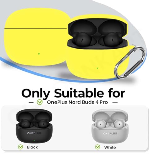 Image of Soft Silicone Case Cover for OnePlus Nord Buds 4 Pro (Yellow)