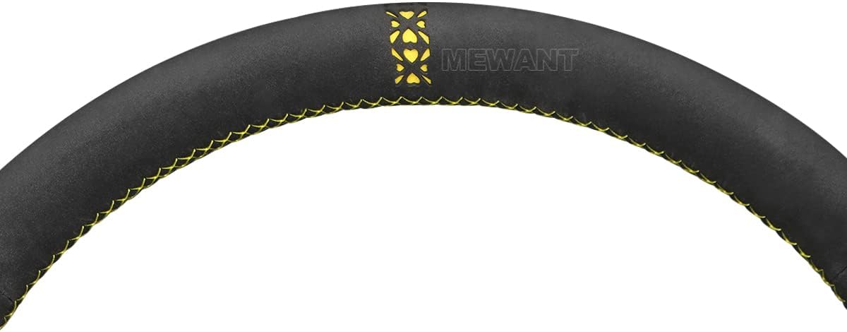 MEWANT Steering Wheel Covers for Honda Accord 7 2003-2007 Handsewing Suede Steering Wheel Wrap