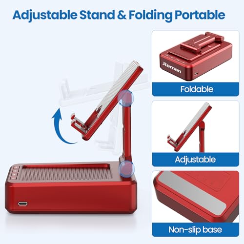 Image of JTEMAN Bluetooth Speaker with Cell Phone Stand,Gifts for Men Tech Gadgets