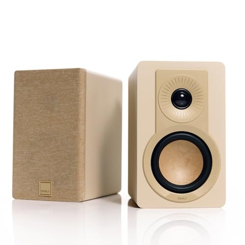 DALI KUPID Premium Compact Passive Hi-Fi Bookshelf Speakers, 2-Way Design with 4.5" Woofer & 1" Tweeter, Includes Wall Mount (Pair) (Caramel White) by DALI - Used condition - CA$485.76