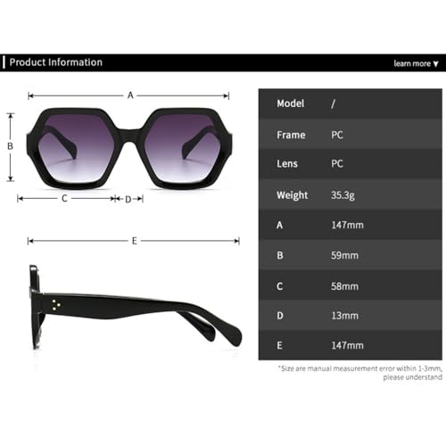 Vintage Oversized Sunglasses Women Men Retro Polygon Sun Glasses Shades for Female,m7452
