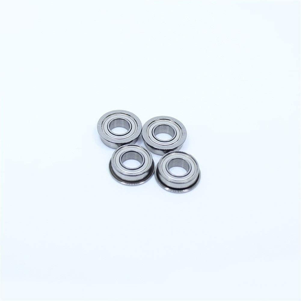 SMF126ZZ - Rodamientos de brida (10 unidades, SMF126 Z ZZ, doble blindado, acero inoxidable, con brida profunda, SMF126Z MF126 6 x 12 x 4 mm)