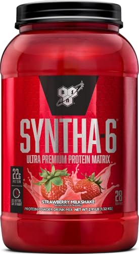 BSN SYNTHA-6 Premium Protein Powder, 6g Fiber, Whey Isolate, 28 Servings