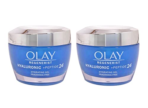 (PACK OF 2) ãÎay Hyaluronic + Peptide 24 Hydrating Gel Moisturizer Fragrance Free 1.7 Oz Each