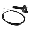 JFG RACING Motorcycle Throttle Assembly,7/8 22mm Quick Twist Throttle Grips With Throttle Cable Aluminum Alloy Universal For CRF50 KLX SSR TTR 110 125 150 200 250cc Dirt Pit Bike ATV Mini Bike Black