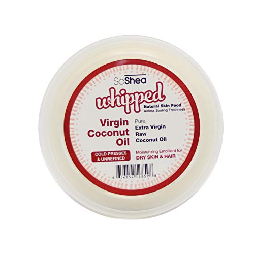 SoShea Whipped African Shea Butter|For All Hair Textures & Skin Types|Original Unrefined Raw Shea Butter |Premium Quality 13.50oz (Black Coconut)