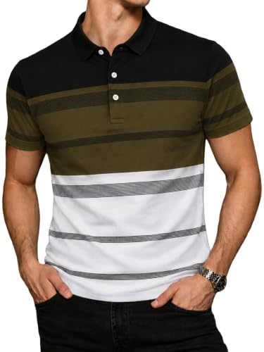 Image of EYEBOGLER Polo T-Shirt for Men || Half Sleeves Neck Polos Men's T-Shirt || Striped Polo || Packs Also Available