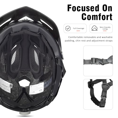 Mountain Bike Helmet,Adult Cycling Helmet with Camera Mount