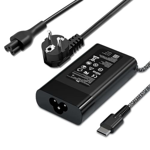 ZORUBUM Chargeur USB C 65W Compatible avec HP Spectre X360,Envy X360,Chromebook,Elitebook x360,Envy,Elite x2 Travel Fast Charging Type C Power Cord AC Adapter