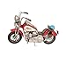 Old Modern Handicrafts Metal Handmade Vintage Red Motorcycle Model