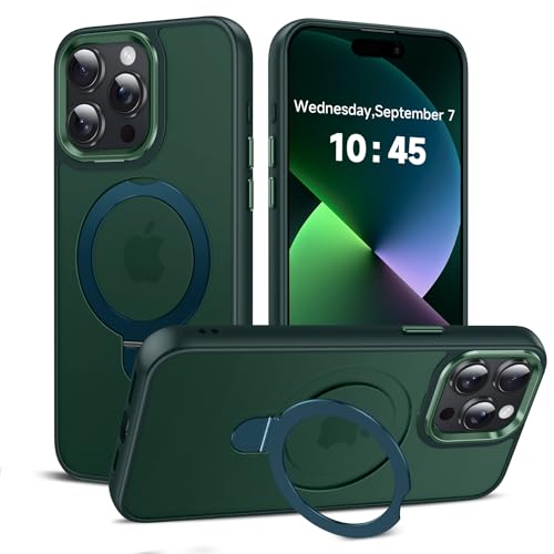 Coque premium iPhone 15 Pro Max LeYi finition armure et béquille magnétique