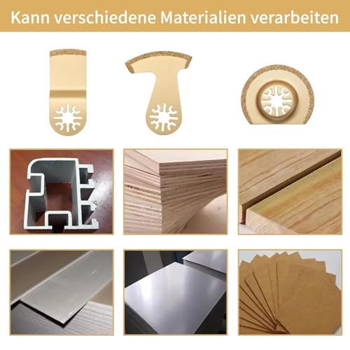 COZERI 3 Stk Universelle Multitool Sägeblätter,Überzeugendes Preis Leistungs Set,Hartmetall Zubehör Für Fliesen Fugenmörtel Beton Mauerwerk Oszillierende Klingen Für Multifunktionswerkzeuge
