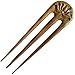 LiveZone Fashion Curving Green Sandalwood Hair Decor Chinese Traditional Style Women Girls Wood Hair Stick Fork Hairpin Bobby Pins Hair Making Accessory with Flower Carving ,Wood Color