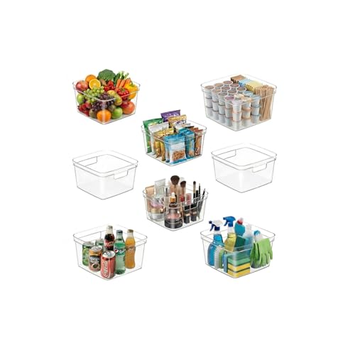 MOONEDGE 8-Pack Transparent Storage Containers - Save 50%