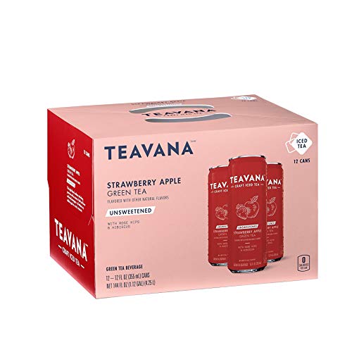 Teavana Craft Iced Tea, Strawberry Apple Green Tea, 12 Fl. Oz. Cans