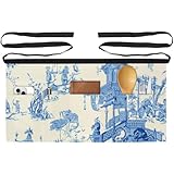 3 poches profondes : notre tablier de cuisine dispose de 3 poches. La poche divisée spacieuse peut vous donner assez de place pour contenir des gadgets de cuisine, des cartes de recettes, des paquets d'assaisonnement, un stylo et un téléphone, etc.