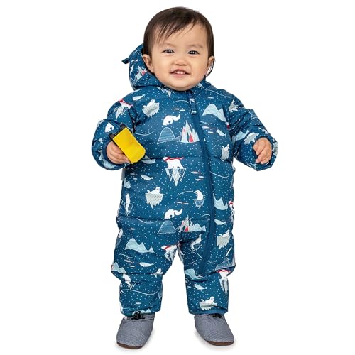Jan & Jul Water-resistant Insulated Toddler Snow Suit, Windproof Puffer Winter Snowsuit for Boys (Arctic, Size L)