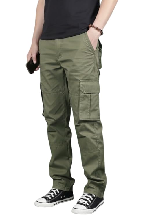 Image of Samfor Cargo Pant for Men - Cotton Cargo for man, Multi-Pocket Design for Outdoor, Work Wear & Casual Trouser