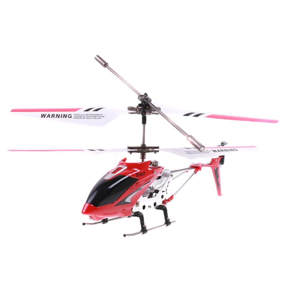 Helicóptero RC, Rojo 3 Canales Infrarrojos RC R/C Helicóptero Helicóptero con Giroscopio Doble Protección
