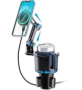 Magnetic Wireless Cup Phone Holder for Magsafe Car Mount Charger 15W Fast Charging Cell Phone Sta...