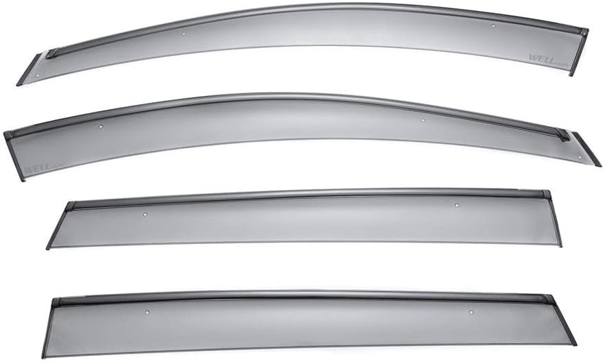 WellVisors Window Visors Wind Deflectors Compatible with Toyota 2013 2014 2015 2016 2017 2018 RAV4 with Black Trim Rain Guards 3-847TY029