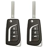 Keyless2Go Replacement for Toyota Camry Remote Flip Key HYQ12BFB 89070-06790 H Chip (2 Pack)
