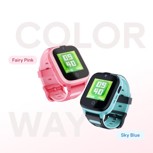 Image of boAt Sailor Nav Kids Smartwatch with 2-Way Video & Voice Calling, Real Time Location Monitoring via Google Maps, Geofencing, 4G SIM Compatible, Parental Control, SOS, Smartwatch for girls (Fairy Pink)