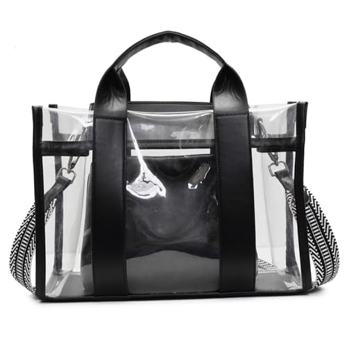 Sac à main transparent de capacité supérieure en finitions cuir