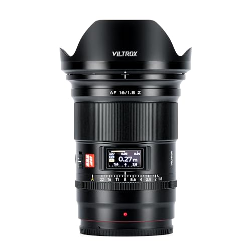 VILTROX AF 16mm f/1.8 Z Full Frame Lens, Auto Focus Lens Compatible with Nikon Z-Mount Mirrorless Cameras Z9 Z8 Z7II Z7 Z6II Z6 Z5 Zf Z50 Zfc Z30