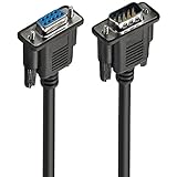 オーディオファン RS232C シリアルケーブル DB9 シリアル9ピン ストレート 9pin (オス) - 9pin (メス) 延長ケーブル ブラック 1.5m