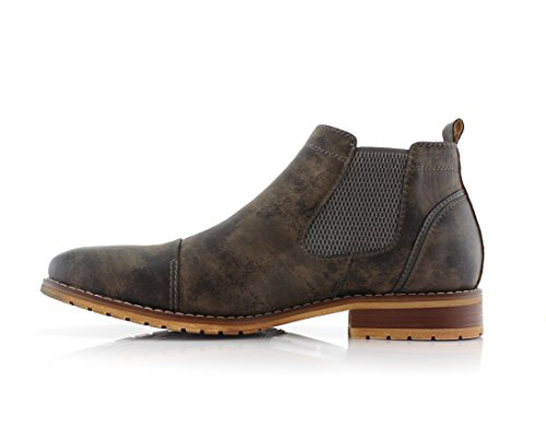 Image of Ferro Aldo Men's Chelsea Boots | Pull-On Ankle Boot in Plain Toe, Cap Toe & Wingtip Brogue Styles | For Casual, Dress, Work & Formal Events