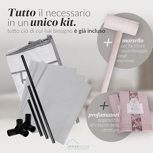 Ambracor Scarpiera Slim 45X175X30Cm In Tessuto Impermeabile A 11 Ripiani - Mobile Portascarpe Da Esterno O Interno - 6