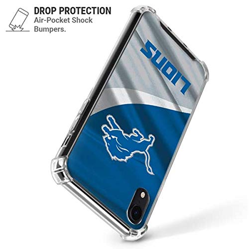 Skinit Clear Phone Case Compatible with iPhone XR - Officially Licensed NFL Detroit Lions Design