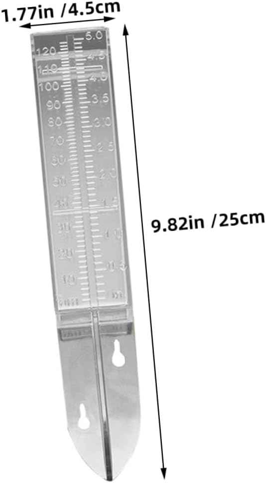 6 Pcs Garden Rain Gauge Set Accurate Outdoor Rain Measurement Tool Thickened Plastic Stake for Lawn Patio and Garden Use