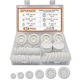 ISPINNER 52pcs 6 Sizes Rubber Grommet, Double Sided Round Rubber Hole Plug, Drill...
