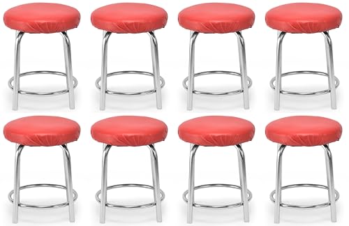 Image of GOYALSON Durable Doctor Medical Stool for Office Home with Comfortable Cushion seat (Red, 8)