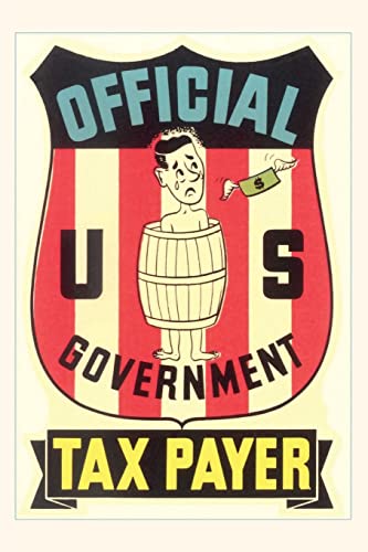 Vintage Journal Impoverished Taxpayer in Barrel (Pocket Sized - Found Image Press Journals)
