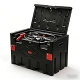 Portable Diesel Fuel Transfer Tank, 50 Gallon with 12V Electric Pump, 11.9 GPM, 15ft Hose, Auto Nozzle and...
