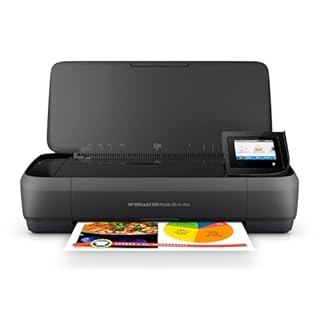 HP OfficeJet 250 Wireless Mobile Printer, Scanner, Copier - Black, Battery Included (CZ992A)