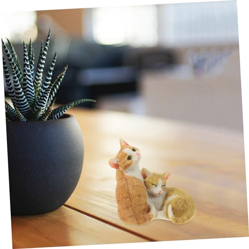 Statue de chat décorative figurine pour décor intérieur jardin féerique