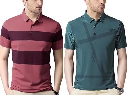 Image of Noble Monk Men's Polycotton Regular Fit Polo T-Shirt Half Sleeves |Polo Collar | Casual T-Shirt