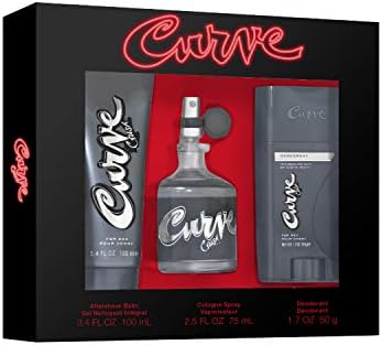 Liz Claiborne Curve Crush Men's Fragrance 3 Piece Gift Set, 2.5 Fl. Oz. Eau De Cologne, 3.4 Fl. Oz. Aftershave Balm and 1.7 Oz. Deodorant Stick, 3 Count