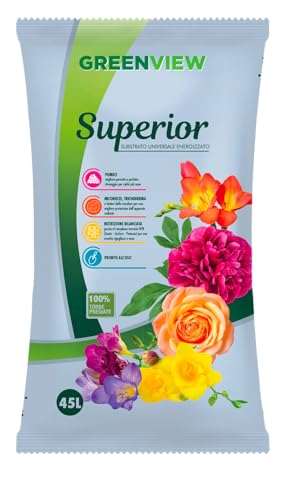 BERARDI | Greenview Superior Terriccio Universale Energizzato, 45L, con Pomice e Micorrize, per Piante e Fiori