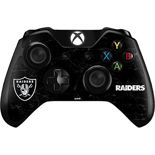 Skinit Decal Gaming Skin Compatible with Xbox One Controller - Officially Licensed NFL Las Vegas Raiders Distressed Design