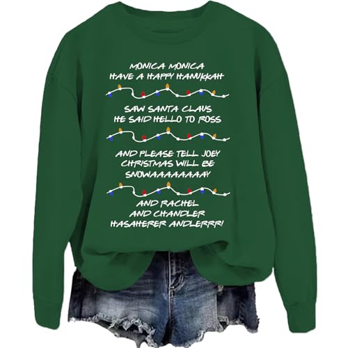 DIOMMELL Christmas Friends Sweatshirt For Women Monica Ross Sweatshirt For Christmas