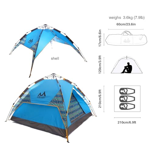 Carpa automática pop up para 3 personas miniatura 2