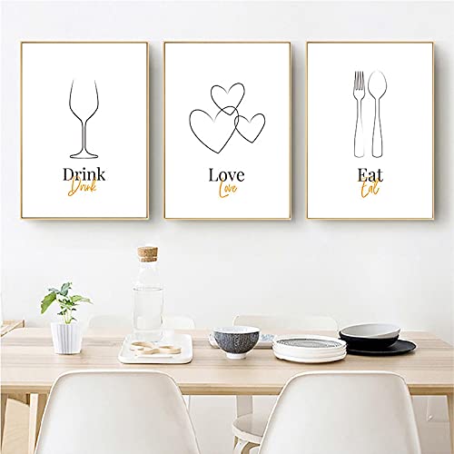 Verre à vin impression mur Art toile minimaliste deco