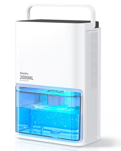 EasyAcc® Deshumidificador 2000ML, 3 Modos Deshumidificadores de Humedad Eléctrico Silencioso...